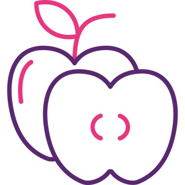 meyve elma simgesi yumuşak bir şekilde