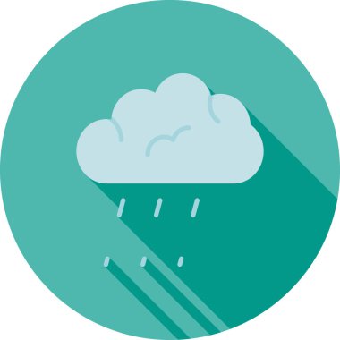 Yağmurlu hava renkli vektör simgesi