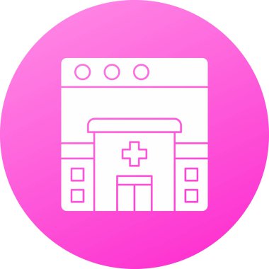 Hastane Simgesi Vektör İllüstrasyonu