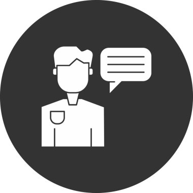 Sohbet simgesinin vektör illüstrasyonu