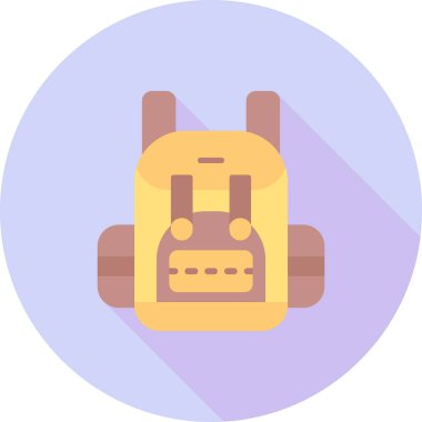 Sırt çantası modern simge, vektör illüstrasyonu