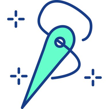 Mavi ve beyaz bir ikonun vektör illüstrasyonu