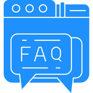 Soru faq. Web simgesi basit illüstrasyon