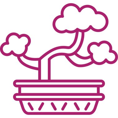 Bir ağaç simgesinin vektör illüstrasyonu