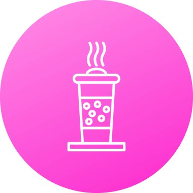 Kahve. Web simgesi vektör illüstrasyonu