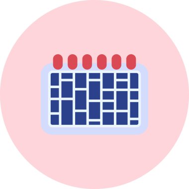 Takvim. Web simgesi basit illüstrasyon