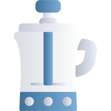 Kahve demliği. Web simgesi basit tasarım