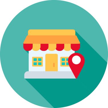 mağaza konumu simgesi düz biçimli
