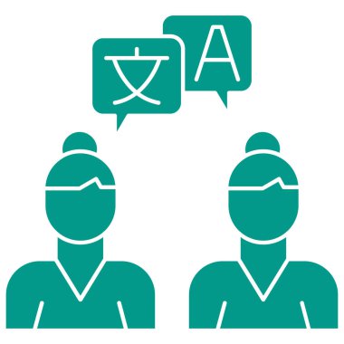 Konuş. Web simgesi basit illüstrasyon