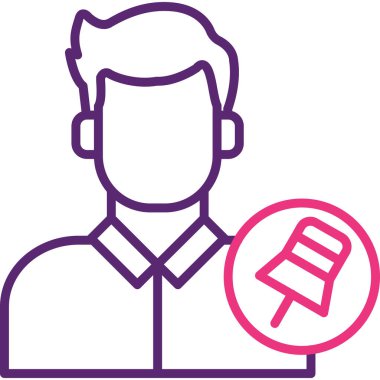 avatar erkek kişisi simgesi ana hatlar biçiminde