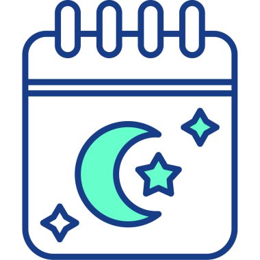 Moda tasarım tarzında gece ay simgesi izole