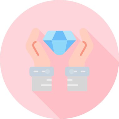 Elmas. Web simgesi basit illüstrasyon