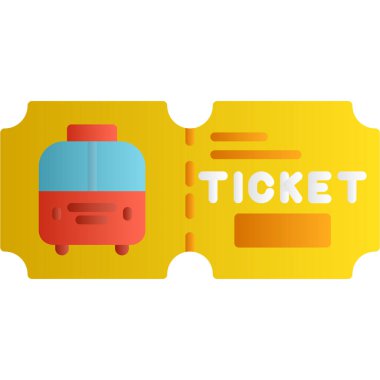 Bilet vektör simgesi. Çizim vektör logosu