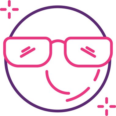 Şirin bir çizgi film simgesinin vektör çizimi