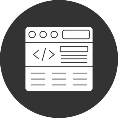 Web tasarım geliştirme simgesi, vektör illüstrasyonu