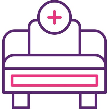 yatak ağı simgesi, basit vektör illüstrasyonu