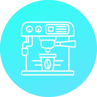 ico kahve makinesi için vektör illüstrasyonu