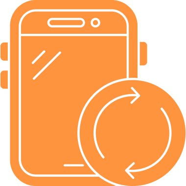 Cep telefonu simgesinin vektör illüstrasyonu