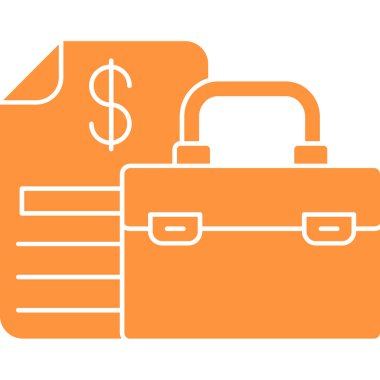 evrak çantası ikonu vektör illüstrasyonu