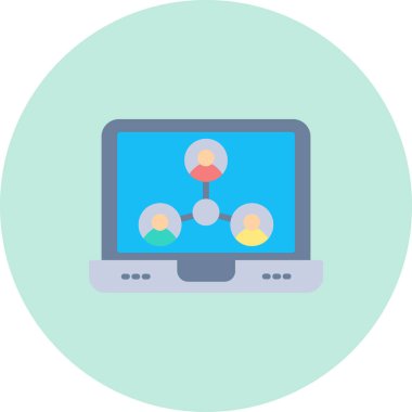 görüntülü sohbet vektör illüstrasyonu