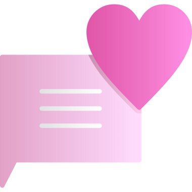 Kalp Konuşması Kabarcık Vektörü İllüstrasyonu