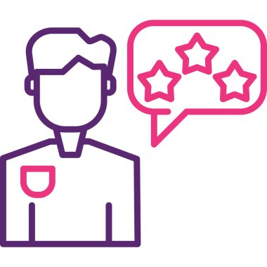 Müşteri derecelendirme. Basit illüstrasyon