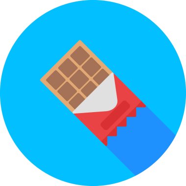 Düz çikolatalı dondurma simgesi.