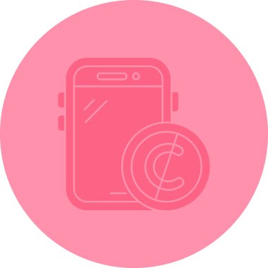 Cep telefonu. Web simgesi basit illüstrasyon