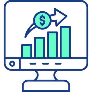 Dolar simgesi. Web için para vektör simgelerinin basit illüstrasyonu