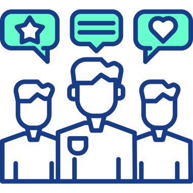 Grup insanlar simgesi, vektör çizim