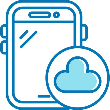 Bulut deposu. Web simgesi basit illüstrasyon