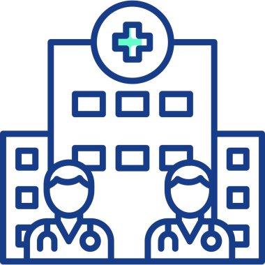 Hastane simgesi tasarımı, vektör illüstrasyonu 10 grafik