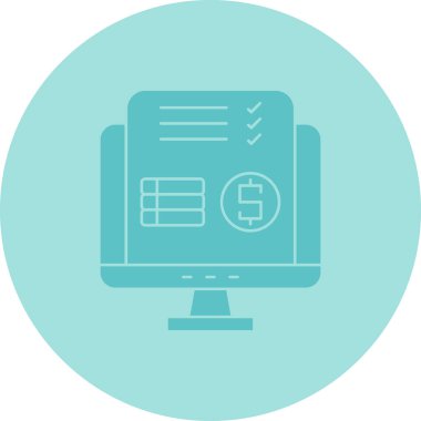 çevrimiçi bankacılık vektör simgesi