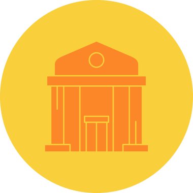 Bina. Web simgesi basit illüstrasyon