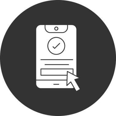 Beyaz arkaplanda izole edilmiş simge vektörünü kontrol et