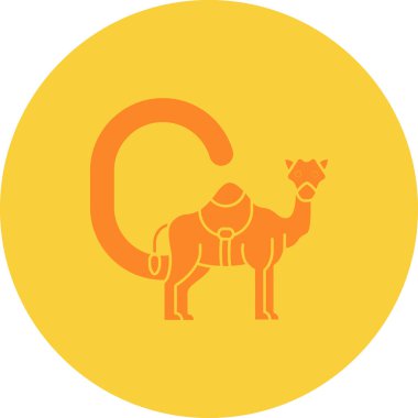 Deve. Web simgesi basit illüstrasyon