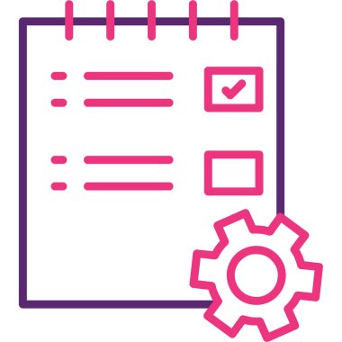 Kontrol listesi vektör simgesi modern illüstrasyon