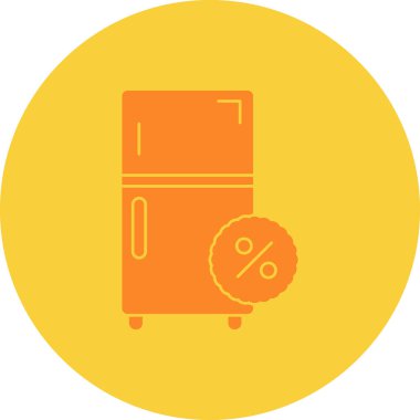 Buzdolabı. Web simgesi basit illüstrasyon