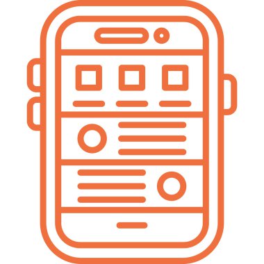 Cep telefonu. Web simgesi basit tasarım