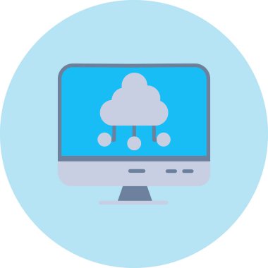 Değiştirilebilen ya da düzenlenebilen bulut hesaplama vektör simgesi