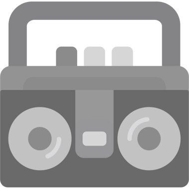 Radyo. Web simgesi basit illüstrasyon