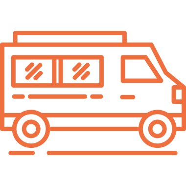 Otobüs. Web simgesi basit illüstrasyon