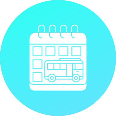 Bir takvim simgesinin vektör illüstrasyonu