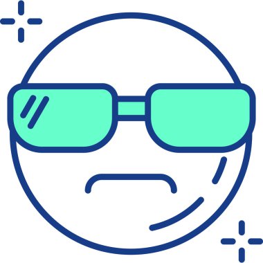 gözlük simgesi, vektör illüstrasyonu basit tasarım