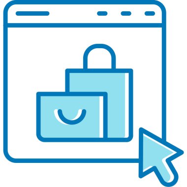 Alışveriş. Web simgesi basit illüstrasyon