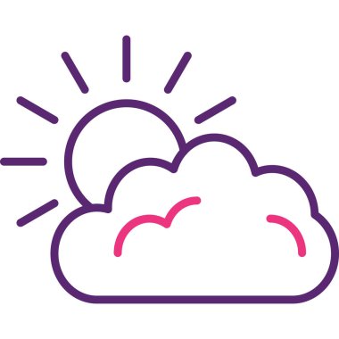 Hava durumu simgesi, vektör illüstrasyonu