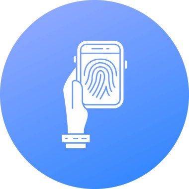 parmak izi ikonu vektör illüstrasyonu