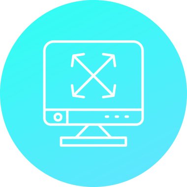 vektör lcd simgesi illüstrasyonu