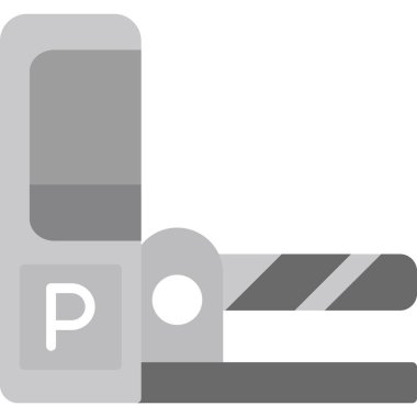 Otomobil anahtarı park simgesi ana hat biçiminde