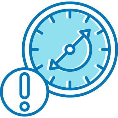 Alarm saati simgesi, vektör illüstrasyonu